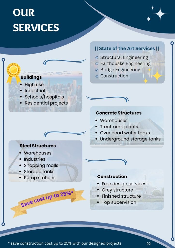 Services offered by ICE (Ikram Consulting Engineers)